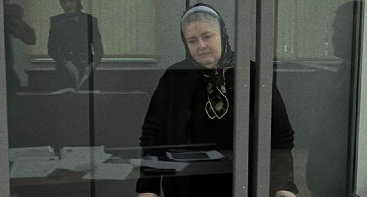 Зарема Мусаева в суде. Скриншот фото из Telegram-канала Команды против пыток (признана иноагентом) от 21.03.25, https://t.me/no_torture/3573.