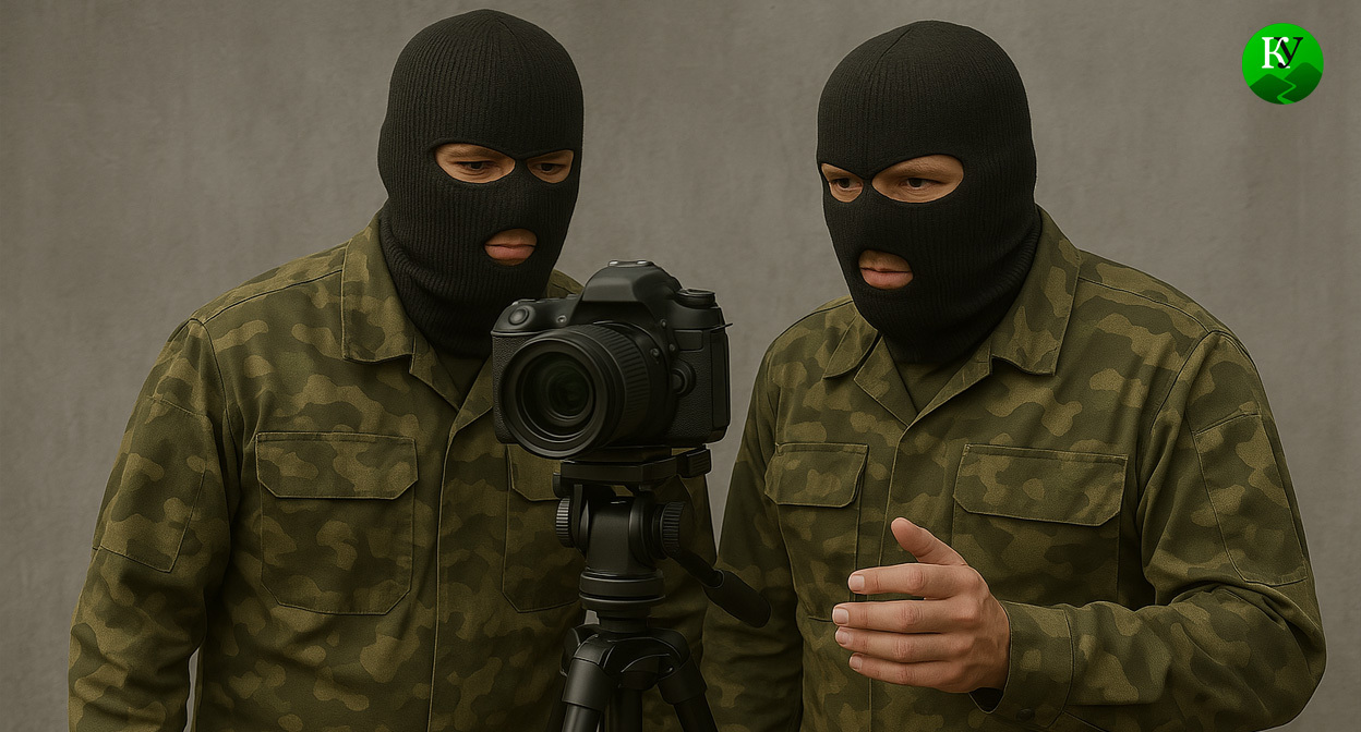 Снимают ролик. Иллюстрация создана «Кавказским узлом» с помощью ИИ в программе Copilot